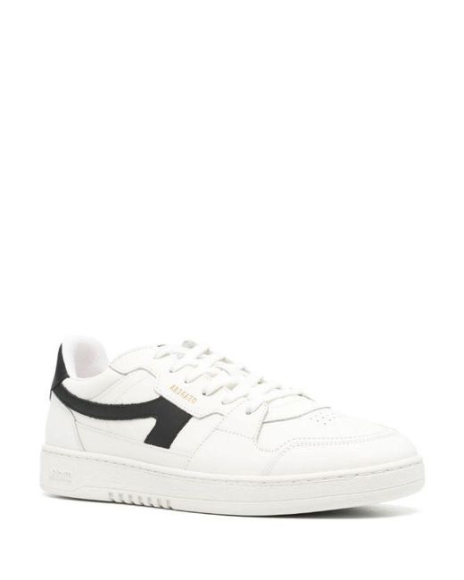 Axel Arigato White 'Dice-A' Low Top Sneakers With Laminated Logo for men