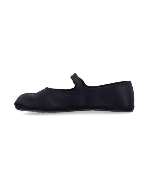 DROGHERIA CRIVELLINI Blue Fu-Tabi Satin Flat