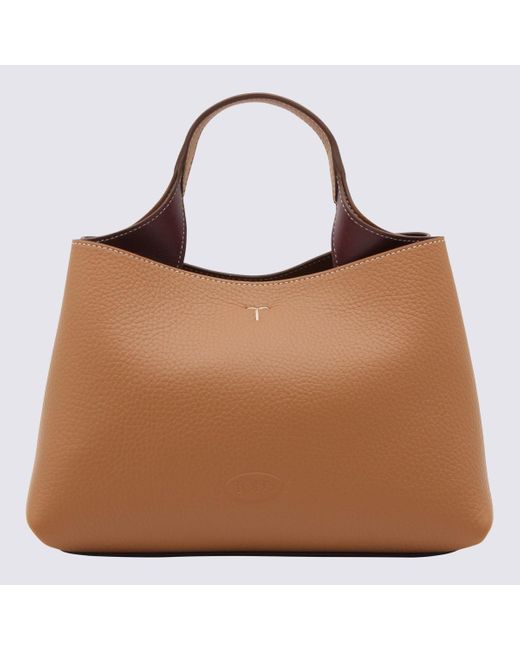 Tod's Brown Leather Top Handle Bag