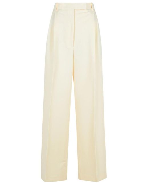 Rohe White 'Tailored' Cream Recycled Polyester Pants