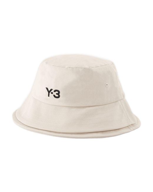Y-3 Natural Strp Bucket Hat