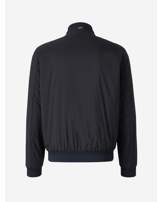 Herno Blue Bomber Jacket Zipper for men