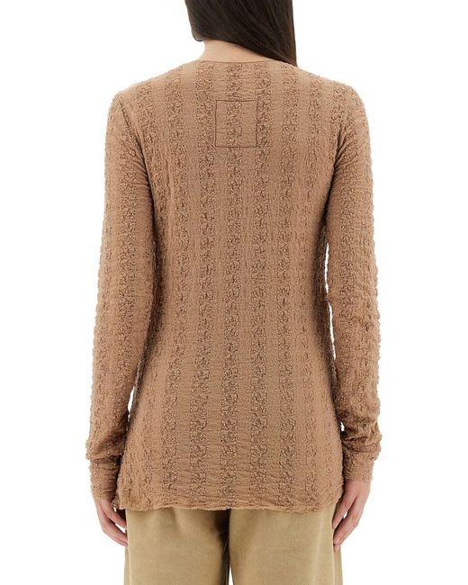 Uma Wang Brown Perforated Top