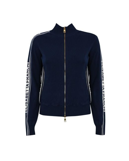 Elisabetta Franchi Blue Sweatshirt