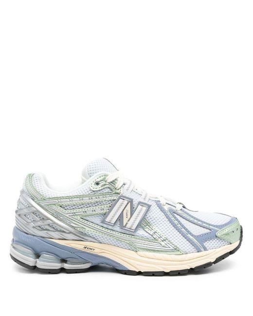 New Balance White Low Top Sneaker With Logo Patch On Tongue And Side And Perforated Panels