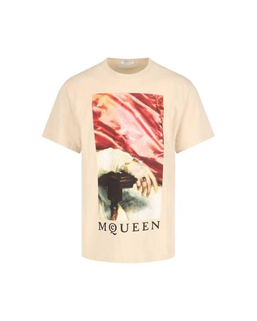 Alexander McQueen Pink T-Shirts And Polos for men