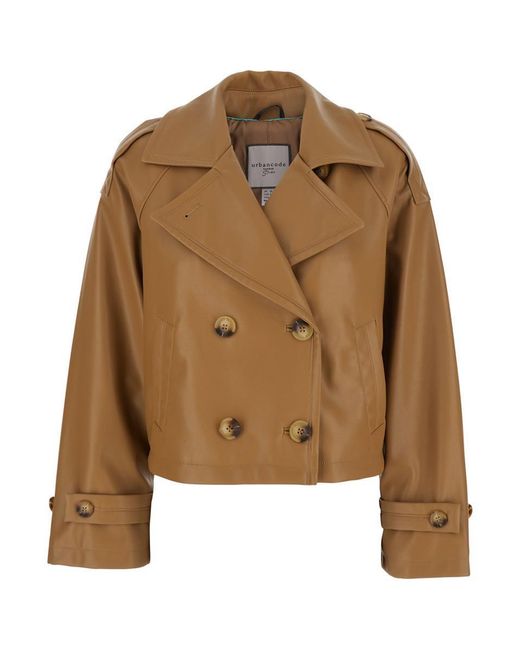 Urbancode Brown Jacket With Wide Notched Revers