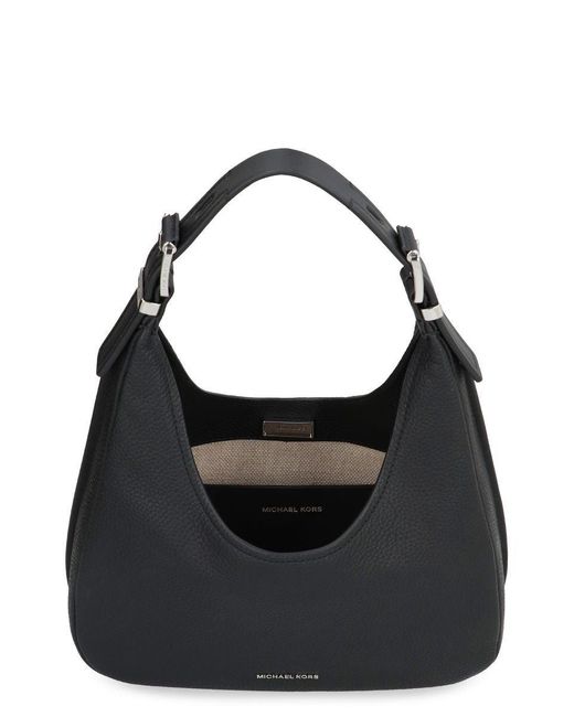 Michael Kors Black 'Nolita' Shoulder Bag With Logo Lettering On The Front