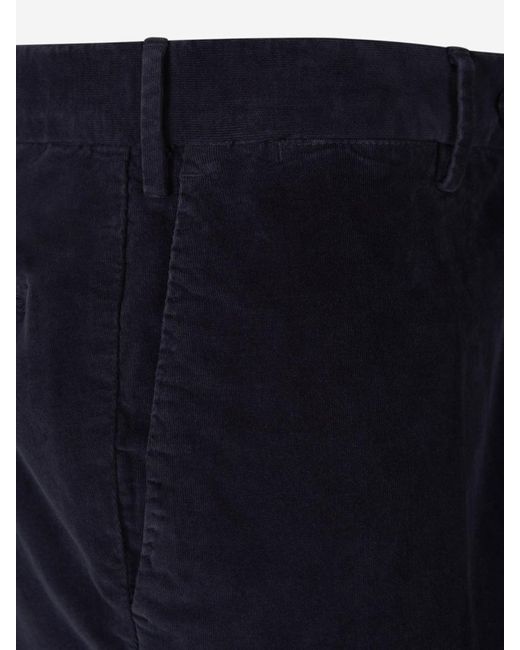 PT Torino Blue Formal Micropana Cotton Trousers for men