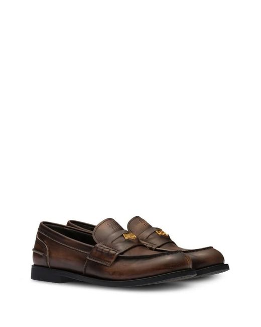 Miu Miu Brown Moccasins Shoes