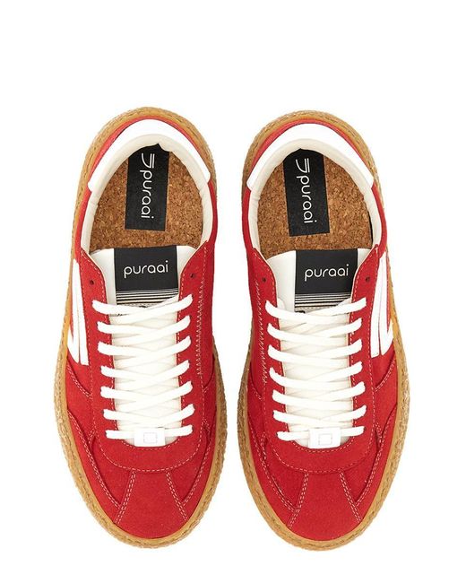スニーカー PURAAI FW22 UVETTA SNEAKER (UVETTA_RED) PURAAI Uvetta Sneaker in Red | Lyst