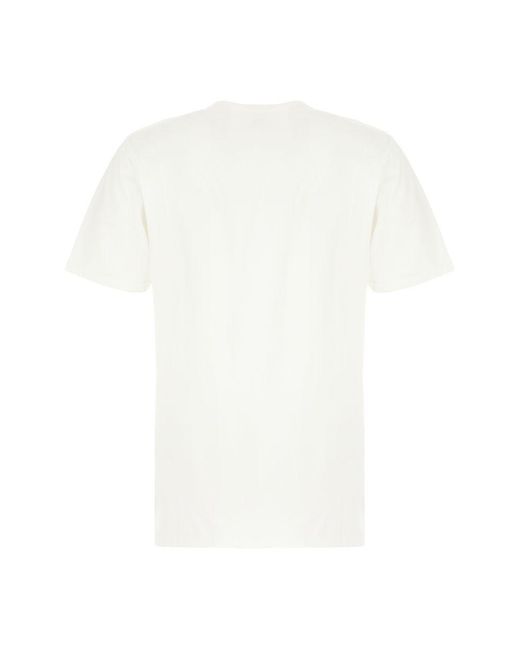 C P Company White Cotton T-Shirt for men