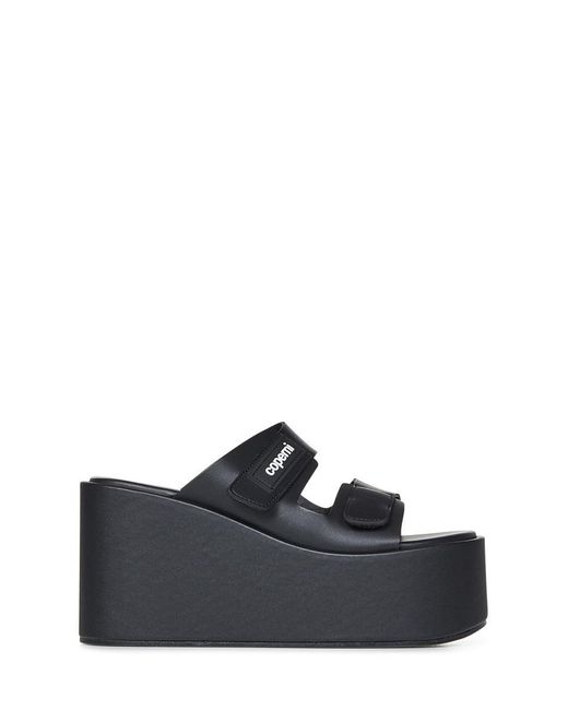 Coperni White Synthetic Leather Wedge Sandals