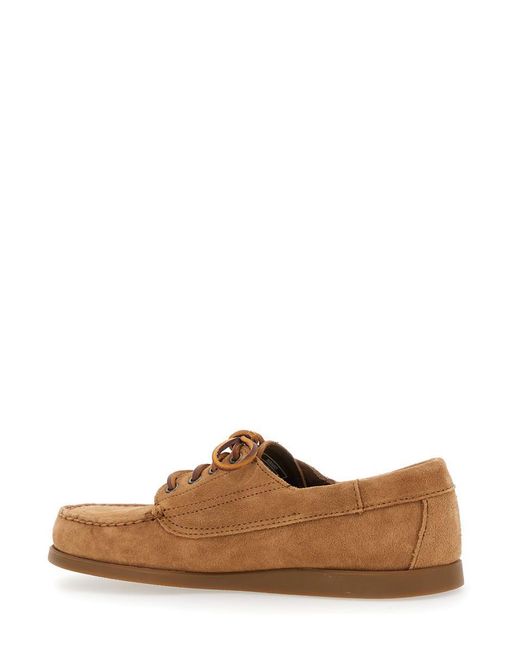 Sebago Brown Askook Suede Fondo Gomma for men