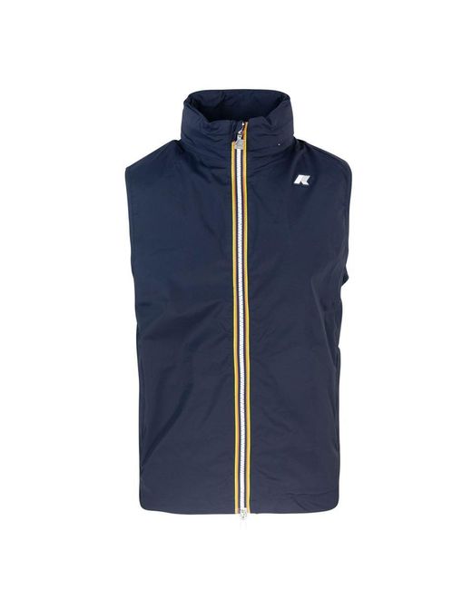 K-Way Blue Sleeveless Jacket for men