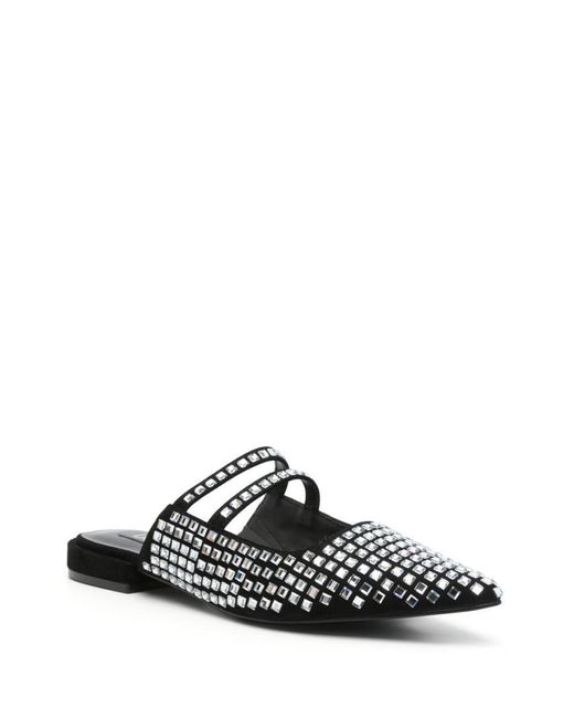 Liu Jo White Mules With Rhinestones