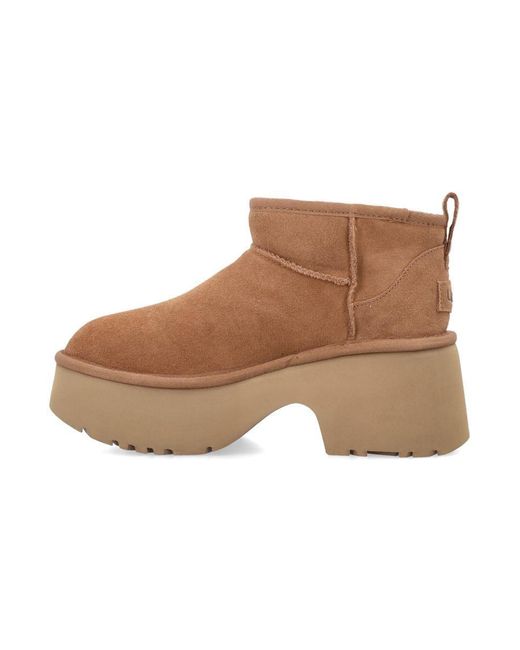 Ugg Brown New Height Classic Ultra Mini Boots