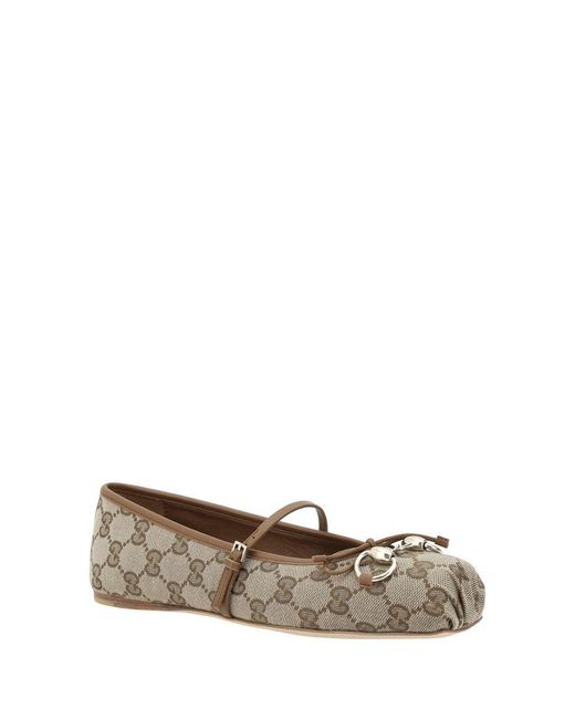 Gucci White Flat Shoes