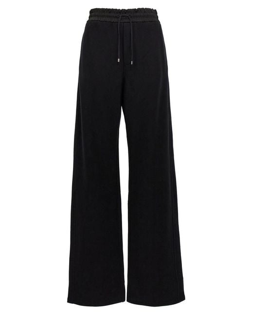 Saint Laurent Black Straight Leg Trousers With Drawstring