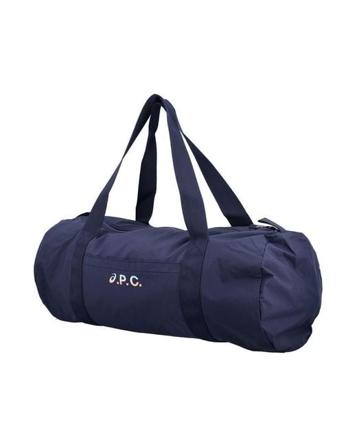 Asics x A.P.C. Blue Logo Gym Bag for men