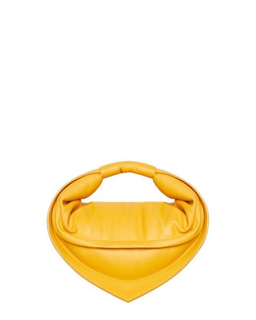 FEDERICO CINA Orange 'Tortellino' Mini Handbag With Adjustable And Removable Shoulder Strap And Logo Lettering On The Front