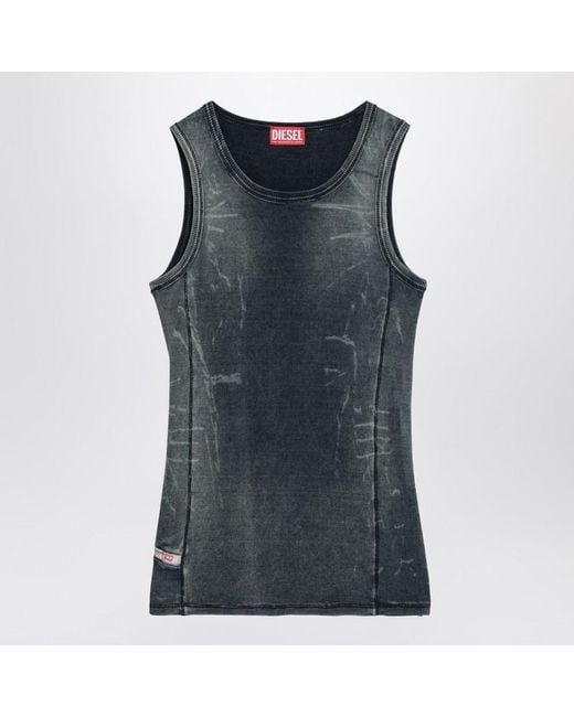 DIESEL Blue Top T-Go Washed Effect