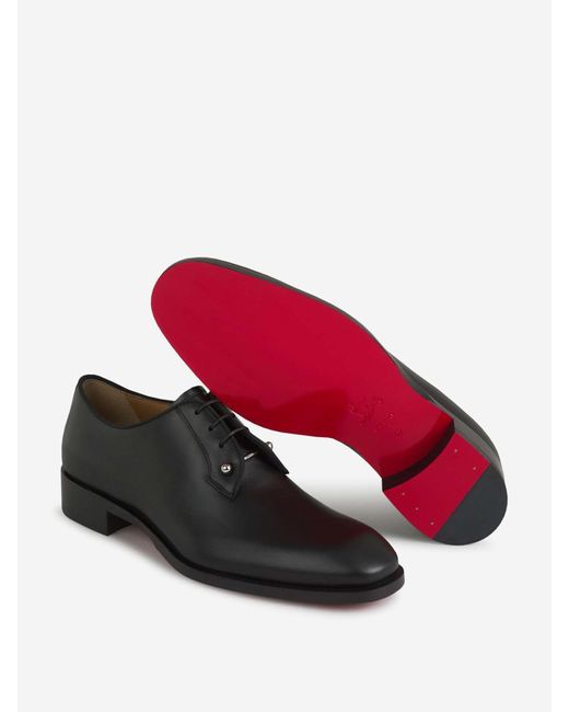 Christian Louboutin Black Chambeliss Leather Shoes for men