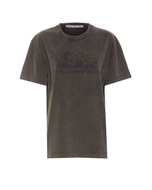 Alexander Wang Gray T-Shirts And Polos