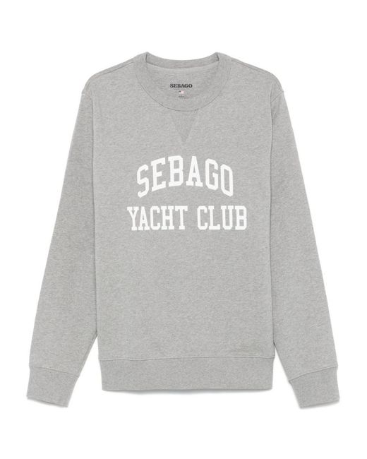 Sebago Gray 'Boothbay' Sweatshirt With Print for men
