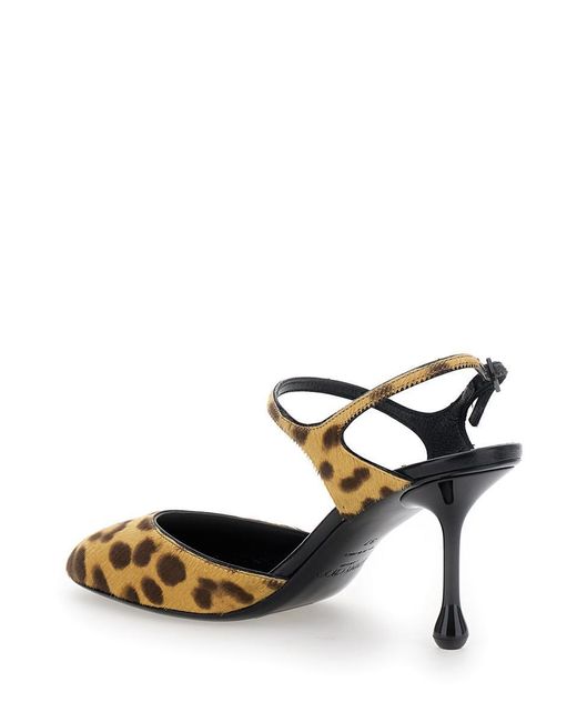 Jimmy Choo Metallic 'Pixie' Pumps With High Sculpted Heel And All-Over Leopard Print