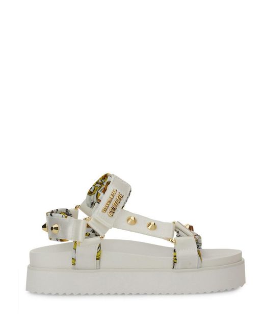 Versace Jeans Couture White Sandal With Logo