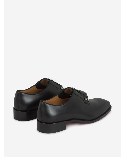 Christian Louboutin Black Chambeliss Leather Shoes for men