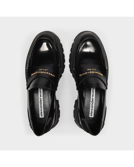 Alexander Wang Black Carter Lug 45 Loafers
