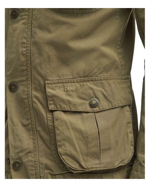 Barbour Green Corbridge Casual Bleached Jacket for men