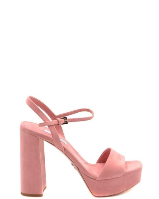 Prada Sandals in Pink | Lyst