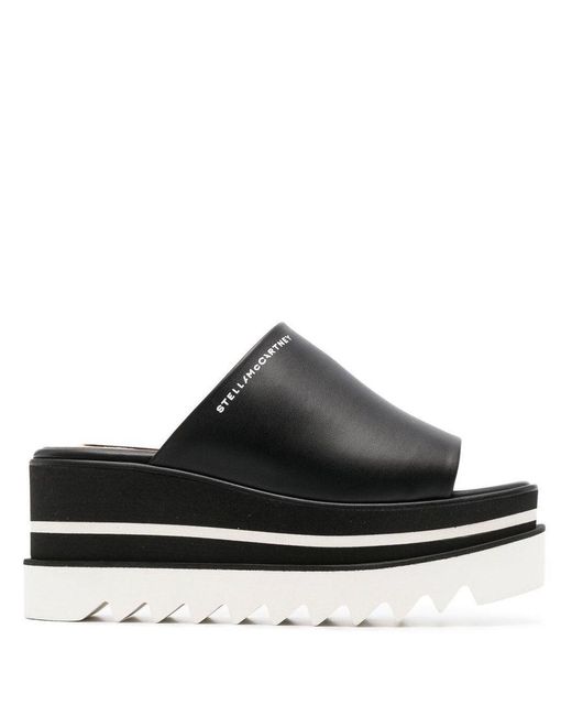 Stella McCartney Black Sneak Elyse Platform Sandals