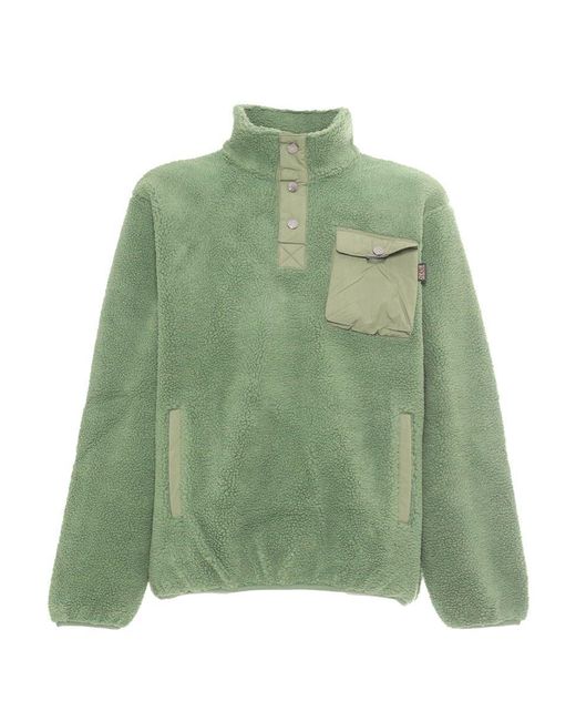 Deus Ex Machina Green Girocoll for men