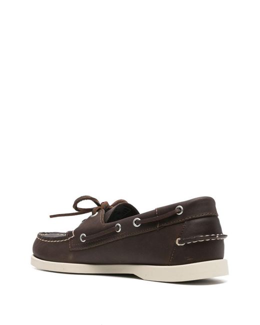 Sebago Brown 'Docksides Portland Budu' Calf Leather Mocassins for men