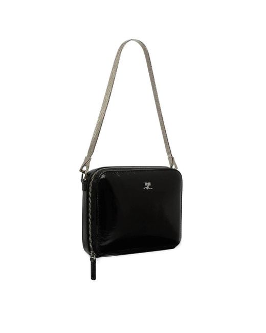 Courreges Black Cloud Chained Naplack Bag