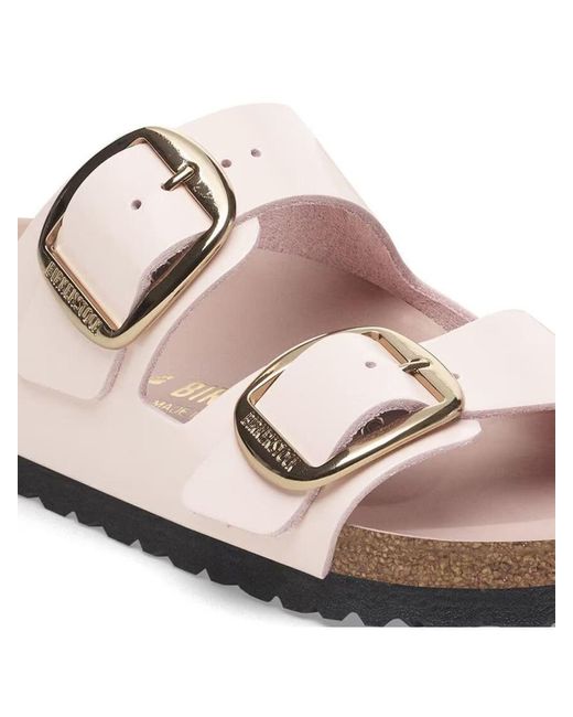 Birkenstock White Arizona Big Buckle Shoes