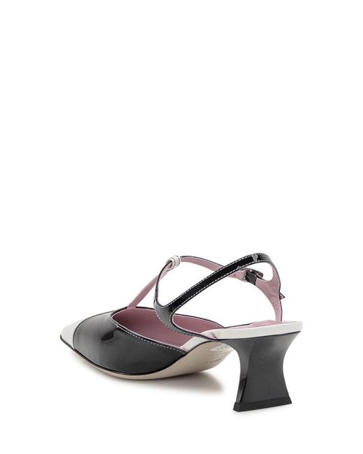 Escarpins Liz & Co Talon 3.5 - Taille 7.5 US, Noir Et Blanc, Style Boho Rétro Avec Nœud, Occasion