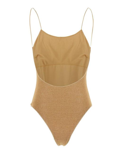 Oseree Natural 'Lumière Maillot' Colored One-Piece Swimsuit With Deep Neckline On The Back