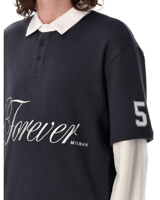 M I S B H V Blue Forever Double Layered Polo for men