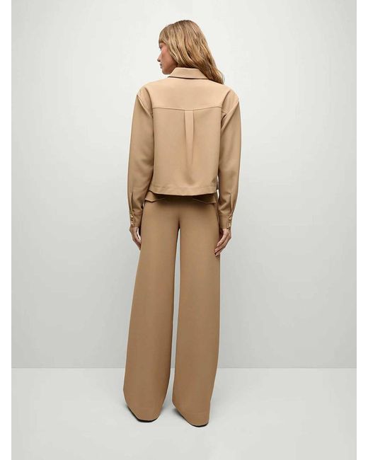 Veronica Beard Natural Colvin Button Blouse