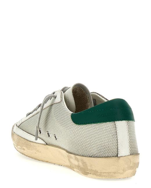 Golden Goose Deluxe Brand Gray Super-Star Net Upper Forated Leather Toe Suede Star Leather Heel Shoes for men