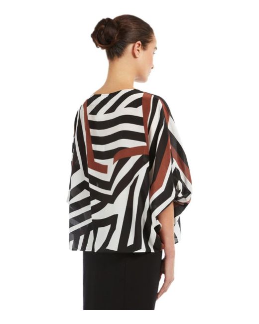 Max Mara Black Camino Cocoa Blouse