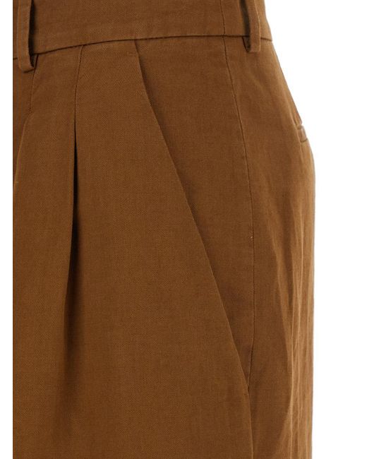 PT Torino Brown 'Frankie' Pants With Belt Loops