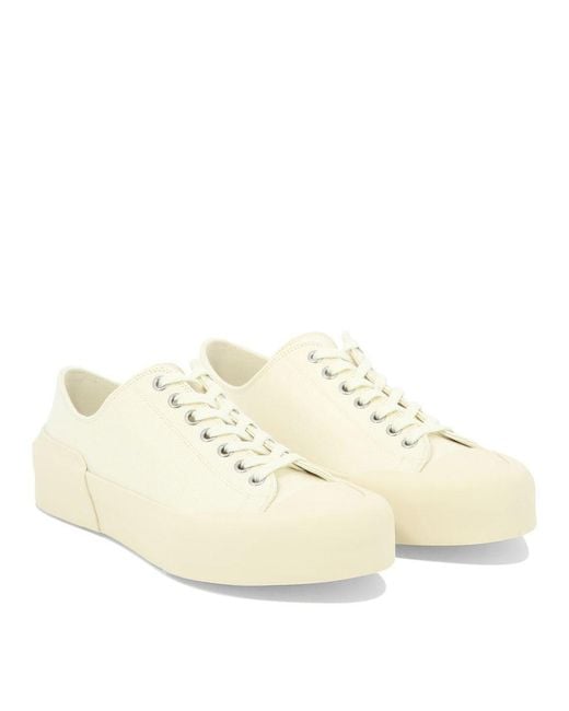 Jil Sander Natural Canvas Sneakers