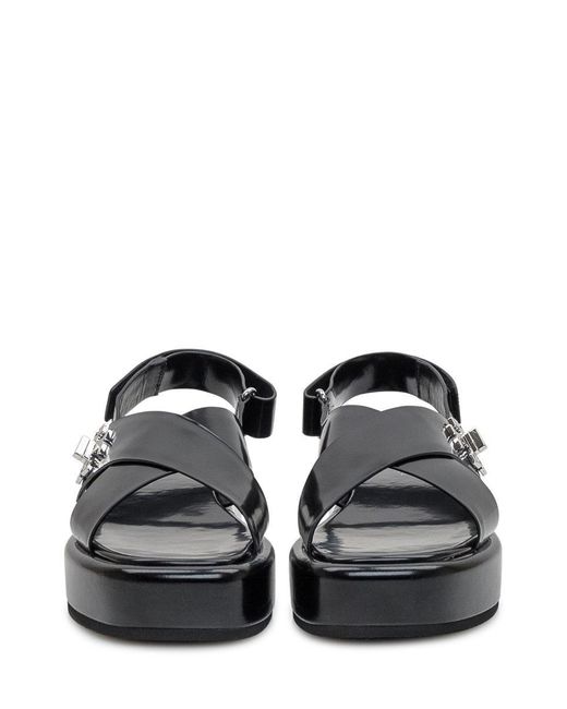 Tory Burch White T Lock Platform