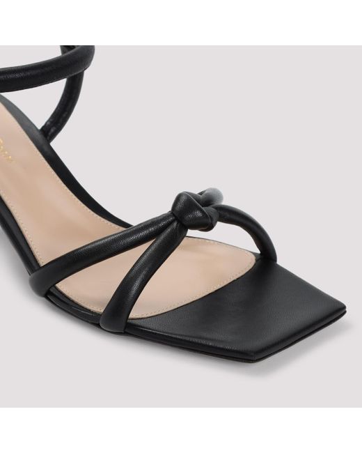 Gianvito Rossi Black Square Toe Sandals
